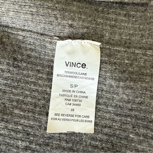 Vince Wool and Cashmere Black to Gray Ombre Gradient Open Drape Cardigan Size S - Picture 6 of 6
